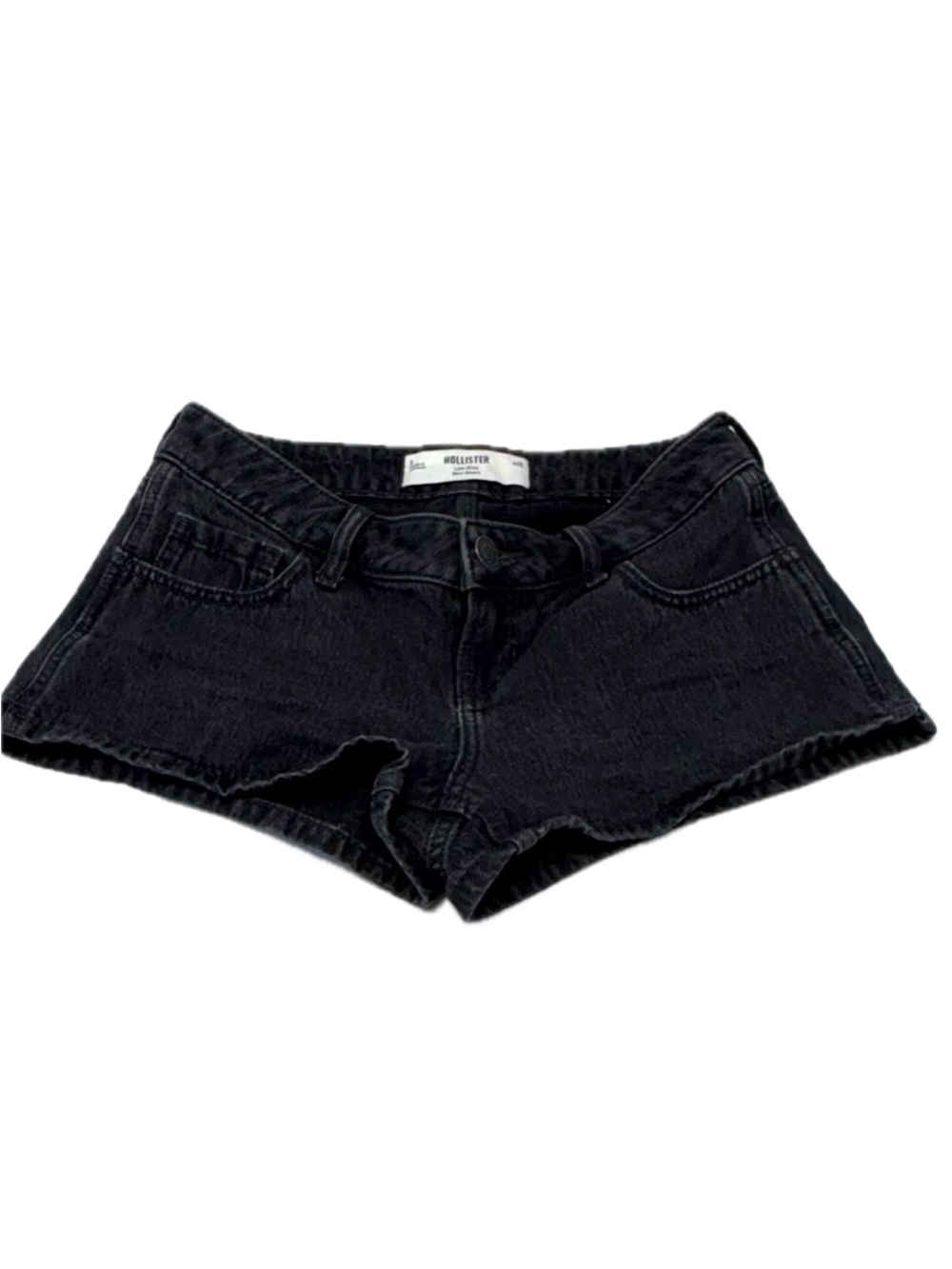 Title: Hollister Low-Rise Washed Black Denim Mini Shorts - Size 25